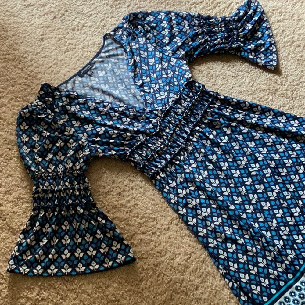 Max Edition Patterned Dress w/Bell Sleeves